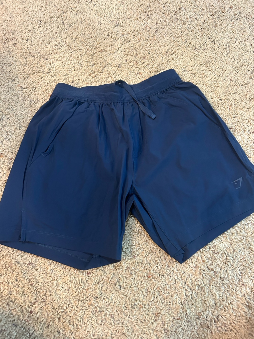 Gymshark Navy Drawstring Workout Shorts
